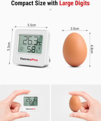 ThermoPro TP357-3 Bluetooth Hőmérő és Páramérő Szett - 3 db Digitális Beltéri Hőmérszkelet Mérő 80m Hatótávval, Applikációval, Adatgrafikonn 7