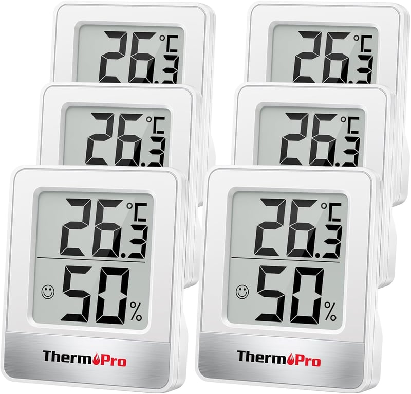 ThermoPro TP49-6 Digitális Hőmérő és Páratartalom Mérő 6 db