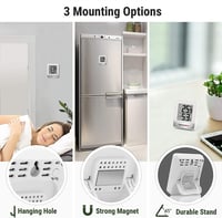 ThermoPro TP49W-3 Digitális Mini Hőmérő és Páramérő - 3 db Fehér Szobai Hőmérséklet és Páratartalom Mérő Mosolygós Indikátorral 5