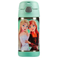 Detská nerezová termoska so slamkou Thermos Kids Funtainer Disney Frozen II, udrží chlad 12 hodín, vhodná do umývačky riadu. 1