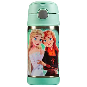 Thermos FUNtainer dječja bočica od nehrđajućeg čelika sa slamkom, motiv Disney Frozen II, 350 ml — rabljeno (stanje: vidi 2. sliku)