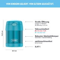 Thermos Kids FUNTAINER posuda za hranu 0,30 L - održava toplinu 5 sati - boja Ocean Teal 3