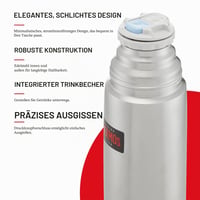 Thermos Light and Compact termos boca od nehrđajućeg čelika, 1 litra, lagan i kompaktan dizajn 3