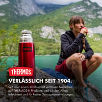 Termoska Thermos Light & Compact z nehrdzavejúcej ocele s pohárikom, 0,75 l, brusnicovo červená, 18 h teplé / 24 h studené, vhodná do umývačky riadu 2