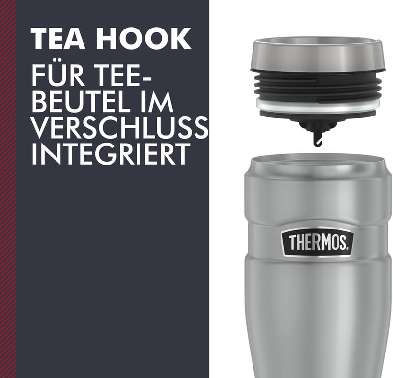 Thermos Stainless King 470ml rozsdamentes termosz bögre, szürke, hőtartó, mosogatógépben mosható - Stainless Steel