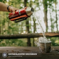 Nerezová termoska Thermos Stainless King červená 1,2 l s pohárom a rukoväťou, 12 h teplá, 24 h studená, vhodná do umývačky riadu, BP 6