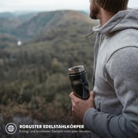 Termoska Thermos Stainless King, nerezová oceľ, matná čierna, 470 ml, hrnček na kávu, 7 h horúce / 18 h studené, vhodná do umývačky riadu, kompletná 5
