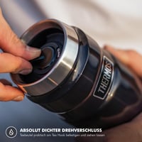 Termoska Thermos Stainless King, nerezová oceľ, matná čierna, 470 ml, hrnček na kávu, 7 h horúce / 18 h studené, vhodná do umývačky riadu, kompletná 6