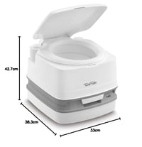 Toaletă portabilă de camping Thetford Porta Potti 145 Qube, alb-gri, 330 x 383 x 427 mm 5