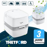 Toaletă portabilă de camping Thetford Porta Potti 165 Qube, alb-gri, 38,3 x 41,3 x 42,7 cm, ușoară și ușor de curățat, pentru autorulote și rulote 3