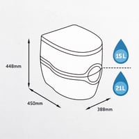 Prenosné WC Thetford Porta Potti 565P Excellence, 448 x 388 x 450 mm 8