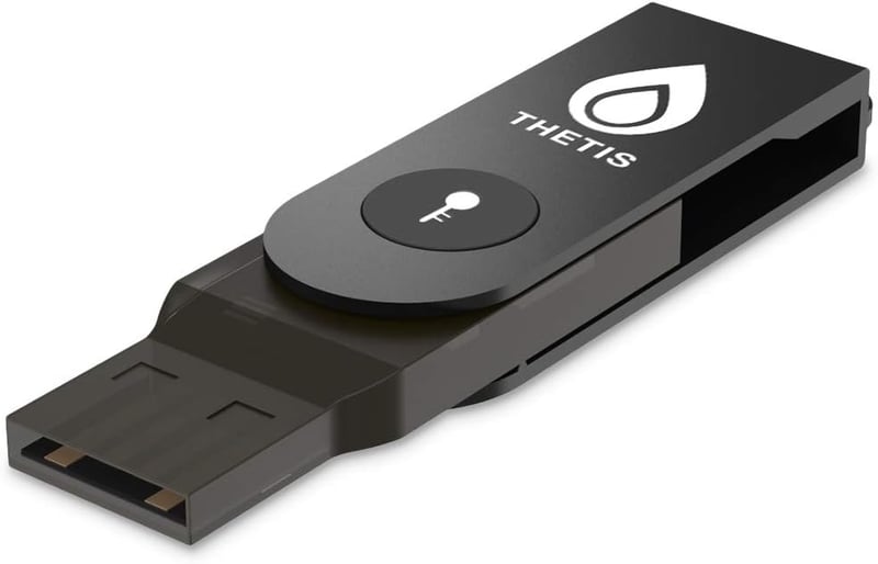 Thetis FIDO2 Biztonsági Kulcs Összecsukható USB-A Kétfaktoros Hitelesítéshez