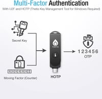 Thetis Pro FIDO2 Biztonsági Kulcs - Kétfaktoros Hitelesítés, NFC Támogatás, USB-A és USB-C Csatlakozók, Windows/MacOS/Linux Kompatibilis 5