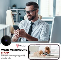 THEXLY Mini Kamera WiFi HD 1080p - Vezeték Nélküli Biztonsági Kamera Élő Közvetítéssel Okostelefonra, Éjjellátó Funkció 4