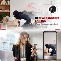 THEXLY Mini Kamera WiFi HD 1080p - Vezeték Nélküli Biztonsági Kamera Élő Közvetítéssel Okostelefonra, Éjjellátó Funkció 5
