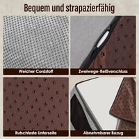Thihome 4 lépcsős kutyalépcső 50 cm, mosható huzattal, szürke 3