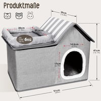 Thihome kétszintes macskavár puha párnával, csúszásmentes mosható macskabarlang 2