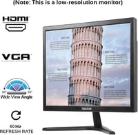 Thinlerain 17 Inch LED Monitor 1280x1024 VGA HDMI Beépített Hangszóróval 2