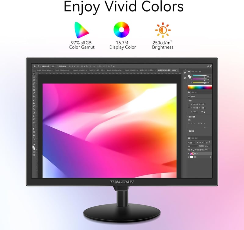 Thinlerain 19" LED Monitor 1440x900 VGA HDMI AV BNC USB beépített hangszóróval