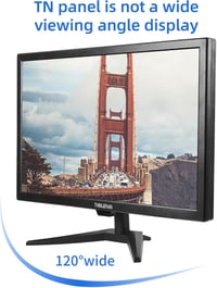 Thinlerain 20" LED Monitor 1600x900 Felbontással - Beépített Hangszóróval, HDMI/VGA/BNC/AV Csatlakozókkal, Fire Stick Kompatibilis, VESA Rög 6