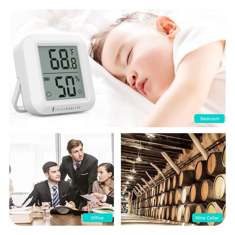 THIRDREALITY Zigbee hőmérséklet és páratartalom érzékelő 2 db LCD kijelzővel