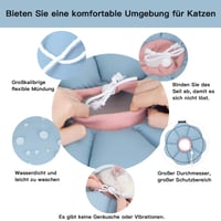 THKOFPET Guler de protecție pentru pisici, guler de recuperare moale, reglabil, cu model floral, pentru post-operator și răni, pentru pisici și câini de talie mică, albastru, mărimea M 3