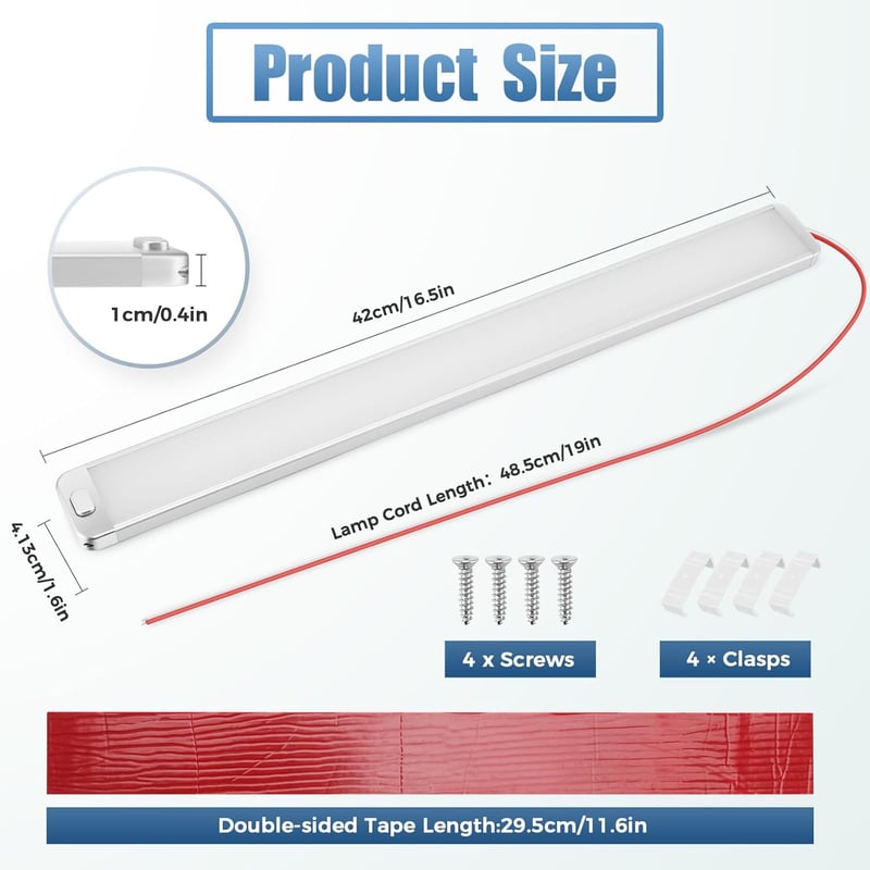 Thlevel 228LED Lakóautó Beltéri Lámpa 12V-85V 10W 1000LM Kapcsolóval 2db