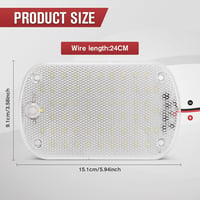 Thlevel 60 LED beltéri autó lámpa 12-85V 8W kapcsolóval, 2 darab 2
