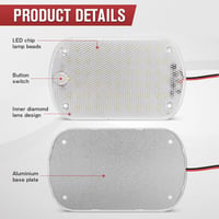 Thlevel 60 LED beltéri autó lámpa 12-85V 8W kapcsolóval, 2 darab 3