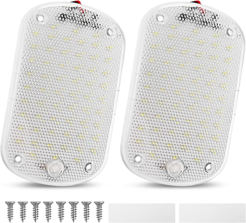 Thlevel 60 LED beltéri autó lámpa 12-85V 8W kapcsolóval, 2 darab
