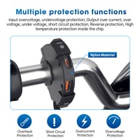 Thlevel Motocyklová USB nabíjačka 12V USB-C zásuvka 48W – Nabíjací adaptér na motorku do autozapaľovača 5