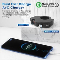Thlevel Motocyklová USB nabíjačka 12V USB-C zásuvka 48W – Nabíjací adaptér na motorku do autozapaľovača 3