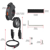 Thlevel Motocyklová USB nabíjačka 12V USB-C zásuvka 48W – Nabíjací adaptér na motorku do autozapaľovača 2