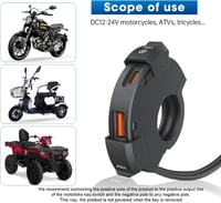 Thlevel Motocyklová USB nabíjačka 12V USB-C zásuvka 48W – Nabíjací adaptér na motorku do autozapaľovača 6