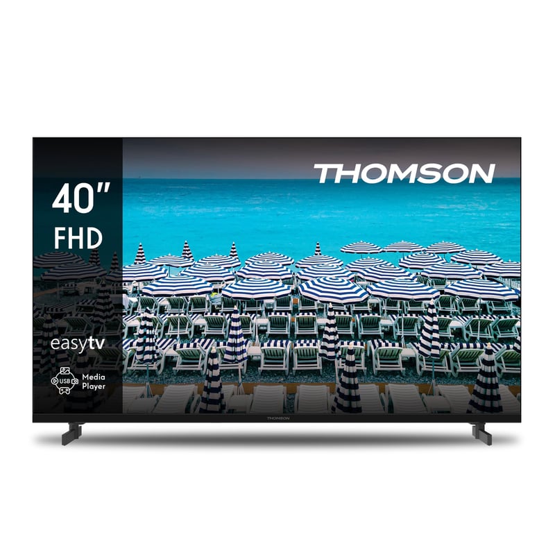 Televizor LED Thomson 40FD2S13, 40 inchi (101 cm), Full HD, Triple Tuner DVB-T2/C/S2, Dolby Audio, mod Hotel, player multimedia, iluminare de fundal