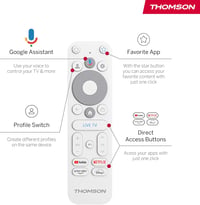 Thomson Go Cast 150 streaming dongle - Google TV, 4K UHD, Dolby Atmos 2