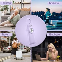 Thopeb Önvédelmi Kulcstartó Nőknek - 130 dB Hangos Riasztó, LED Villogó Fény, Vészjelző, Lila Színben, CR2032 Elemmel, 300m Hatótávolság 5