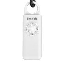 Thopeb privjesak za samoobranu za žene - 130 dB glasan alarm, LED svjetlo koje bljeska, signal za opasnost, poziv u pomoć, osobni sigurnosni uređaj - Bijeli 1