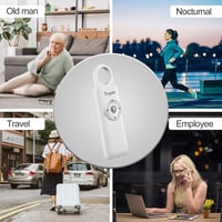 Thopeb Önvédelmi Kulcstartó Nőknek - 130 dB Hangos Riasztó, LED Villogó Fény, Vészjelző, Segélyhívó, Személyi Biztonsági Eszköz - Fehér 5
