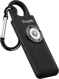 Thopeb Önvédelmi Riasztó Kulcstartó - 130 dB Hangos Személyi Riasztó Villogó Fénnyel - Biztonsági Eszköz Nőknek, Időseknek és Éjszakai Munka 1