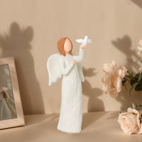 Figúrka anjela, ručne vyrezávaná soška strážneho anjela, darček na pamiatku, spomienkový darček, dekorácia 6