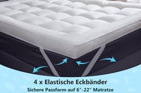 Threads For Bed 4 cm-es prémium matracvédő 90x200 cm, puha töltéssel 7