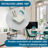 Three Stars Lapos Elosztó USB-C és USB-A Portokkal 4000W Háromfoglalatos Fehér 2