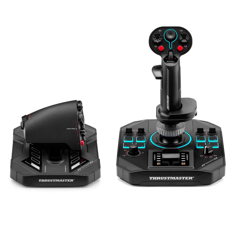 Set Joystick și Manetă de Gaze Thrustmaster Sol-R 4 HOTAS pentru PC - Jocuri de Luptă și Explorare Spațială