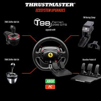 Volant a súprava pedálov Thrustmaster T98 Ferrari 296 GTS pre Xbox Series X|S, Xbox One a PC – Magnetické pedále, systém Bungee-Cord, ovládač Manettino 2