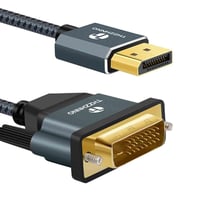 Thzzhnno DisplayPort DVI kábel 2m aranyozott nylon fonott adapter 1080p 7