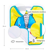 Ti TIN set od 4 vodootporna dječja portikla od 100% vinila, 32x35 cm, s elastičnim kopčanjem i šarenim uzorcima, za djecu od 1 godine starosti 2