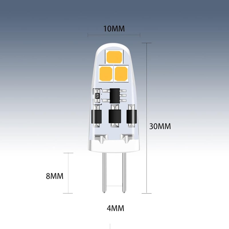 TIAFELNGLY G4 LED izzó 2W meleg fehér 12V dimmelhető 6db szett