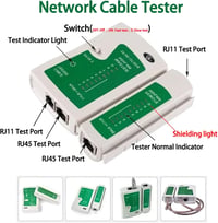 Tiandirenhe RJ45 hálózati szerszámkészlet Cat5/Cat6 teszterrel és 50 csatlakozóval 6