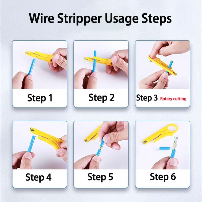 Tiandirenhe RJ45 hálózati szerszámkészlet Cat5/Cat6 teszterrel és 50 csatlakozóval